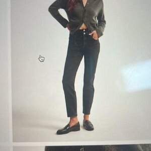 Abercrombie and fitch ultra high rise ankle straight jean curve love